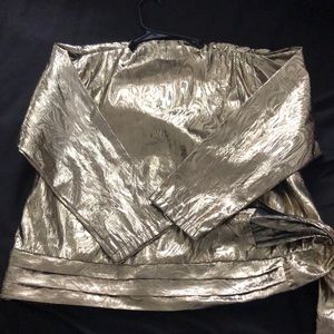 Gold metallic blouse